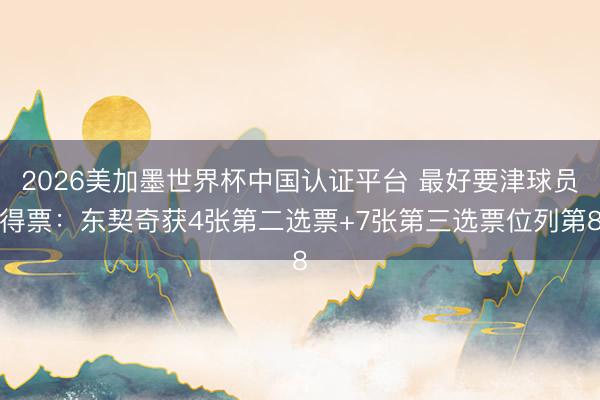 2026美加墨世界杯中国认证平台 最好要津球员得票：东契奇获4张第二选票+7张第三选票位列第8