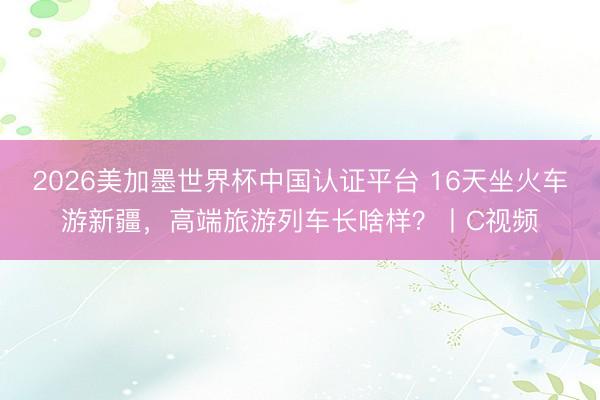 2026美加墨世界杯中国认证平台 16天坐火车游新疆，高端旅游列车长啥样？丨C视频