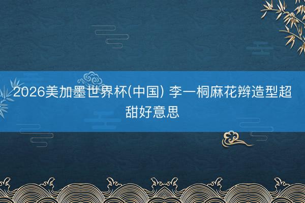 2026美加墨世界杯(中国) 李一桐麻花辫造型超甜好意思