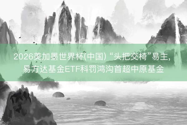 2026美加墨世界杯(中国) “头把交椅”易主, 易方达基金ETF科罚鸿沟首超中原基金
