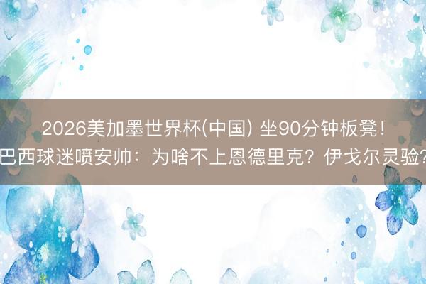 2026美加墨世界杯(中国) 坐90分钟板凳!巴西球迷喷安帅:为啥不上恩德里克?伊戈尔灵验?