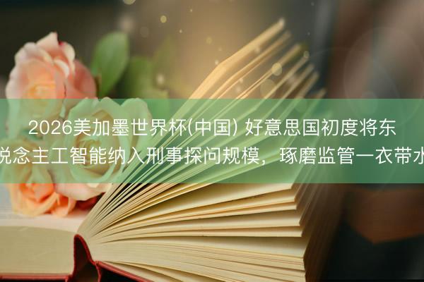 2026美加墨世界杯(中国) 好意思国初度将东说念主工智能纳入刑事探问规模，琢磨监管一衣带水